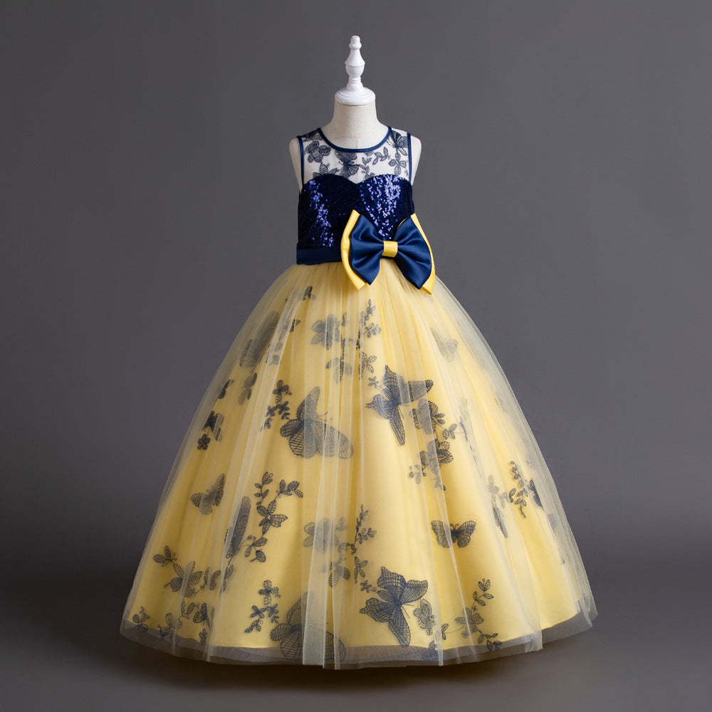 Robe 10720 bleu jaune