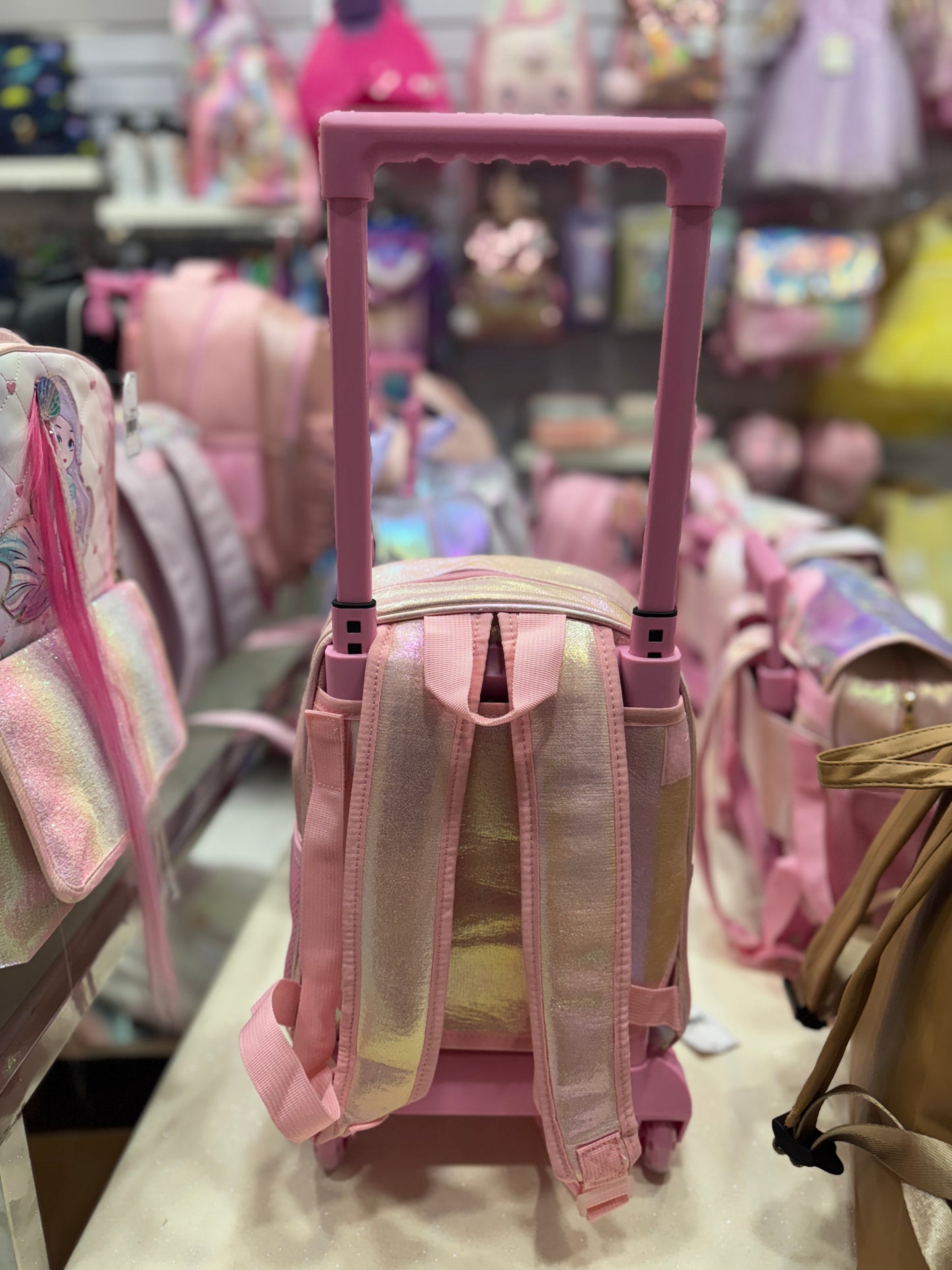 Sac trolley cœur rose