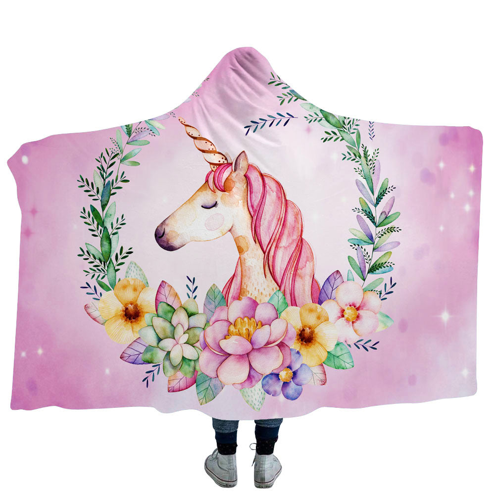 COUVERTURE CAPUCHE LICORNE