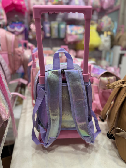 Sac trolley cœur mauve