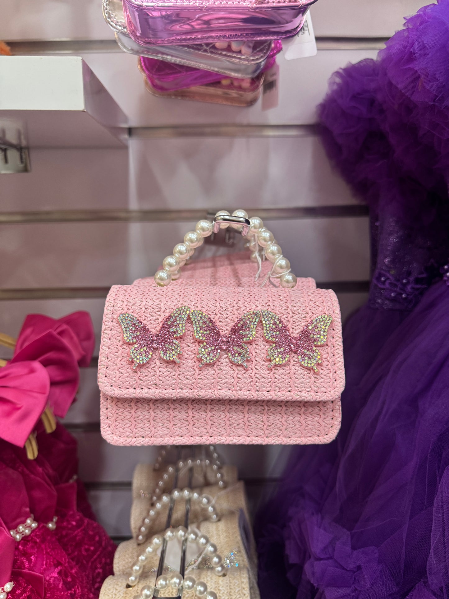 Mini sac à main rose