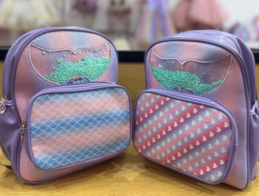 Sac sirène mauve pochette interchangeable