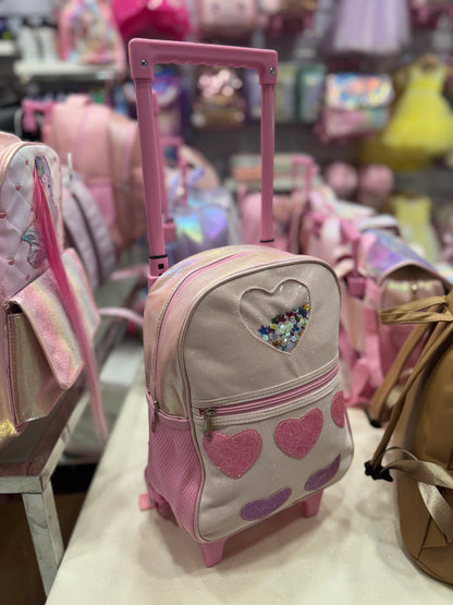 Sac trolley cœur rose