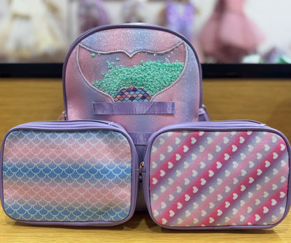 Sac sirène mauve pochette interchangeable