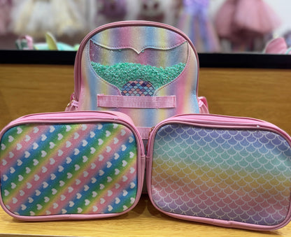 Sac sirène rose pochette interchangeable